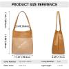 Kattee Leather Shoulder Tote Bags for Women, Soft Purses and Handbags with Top Magnetic Snap Closure(Brown)