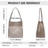 Kattee Leather Shoulder Tote Bags for Women, Soft Purses and Handbags with Top Magnetic Snap Closure(Khaki)