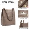 Kattee Leather Shoulder Tote Bags for Women, Soft Purses and Handbags with Top Magnetic Snap Closure(Khaki)