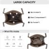 Kattee Leather Shoulder Tote Bags for Women, Soft Purses and Handbags with Top Magnetic Snap Closure(Khaki)