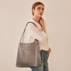 Kattee Leather Shoulder Tote Bags for Women, Soft Purses and Handbags with Top Magnetic Snap Closure(Khaki)