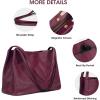Kattee Leather Tote Bags for Women, Casual Shoulder Hobo Purses and Handbags, Top Magnetic Snap Closure(Dark Purple)