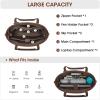 Kattee Leather Tote Bags for Women, Purses and Handbags Shoulder Crossbody Bag Work Large(Dark Brown)