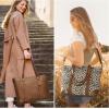 Kattee Leather Tote Bags for Women, Purses and Handbags Shoulder Crossbody Bag Work Large(Light Brown)