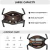 Kattee Leather Tote Bags for Women, Soft Leather Shoulder Purses and Handbags(Black)