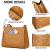 Kattee Leather Tote Bags for Women, Soft Leather Shoulder Purses and Handbags(Brown)