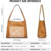 Kattee Leather Tote Bags for Women, Soft Leather Shoulder Purses and Handbags(Brown)