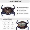 Kattee Leather Tote Bags for Women, Soft Leather Shoulder Purses and Handbags(Navy)