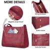 Kattee Leather Tote Bags for Women, Soft Leather Shoulder Purses and Handbags(Wine Red)