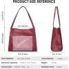 Kattee Leather Tote Bags for Women, Soft Leather Shoulder Purses and Handbags(Wine Red)