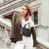 Kattee Small Leather Purses and Handbags for Women, Soft Crossbody Bag Trendy Top Handle Shoulder Bag(Black)