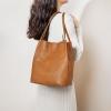 Kattee Women Soft Leather Totes Shoulder Bag Purses and Handbags with Top Magnetic Snap Closure(Brown)