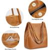 Kattee Women Soft Leather Totes Shoulder Bag Purses and Handbags with Top Magnetic Snap Closure(Brown)