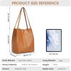 Kattee Women Soft Leather Totes Shoulder Bag Purses and Handbags with Top Magnetic Snap Closure(Brown)