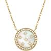 Fossil Women’s Gold-Tone Stainless Steel Pendant Chain Necklace for Women(Gold Classic MOP Disc)