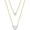 Fossil Women’s Gold-Tone Stainless Steel Pendant Chain Necklace for Women(Gold Double Glitz)