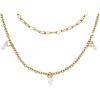 Fossil Women’s Gold-Tone Stainless Steel Pendant Chain Necklace for Women(Gold Ellis Glitz)