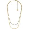 Fossil Women’s Gold-Tone Stainless Steel Pendant Chain Necklace for Women(Gold Ellis Pave Glitz)