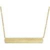 Fossil Women’s Gold-Tone Stainless Steel Pendant Chain Necklace for Women(Gold Harlow Linear Texture Bar)