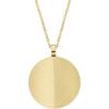 Fossil Women’s Gold-Tone Stainless Steel Pendant Chain Necklace for Women(Gold Harlow Linear Texture Disc)