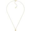 Fossil Women’s Gold-Tone Stainless Steel Pendant Chain Necklace for Women(Gold Heart & Stud Earrings)