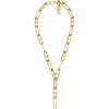 Fossil Women’s Gold-Tone Stainless Steel Pendant Chain Necklace for Women(Gold Heritage D-Link Y-Neck Chain)