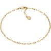 Fossil Women’s Heritage D-Link Brass Chain Anklet(Gold)