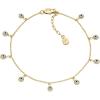 Fossil Women’s Heritage D-Link Brass Chain Anklet(Gold Evil Eye)