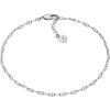 Fossil Women’s Heritage D-Link Brass Chain Anklet(Silver)