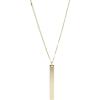 Fossil Women’s Plated Stainless Steel Engravable Personalized Gift Pendant Chain Necklace for Women(Gold)