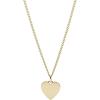 Fossil Women’s Plated Stainless Steel Engravable Personalized Gift Pendant Chain Necklace for Women(Gold Heart)