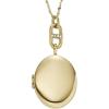 Fossil Women’s Plated Stainless Steel Engravable Personalized Gift Pendant Chain Necklace for Women(Gold Locket)