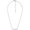 Fossil Women’s Plated Stainless Steel Engravable Personalized Gift Pendant Chain Necklace for Women(Silver)