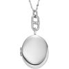 Fossil Women’s Plated Stainless Steel Engravable Personalized Gift Pendant Chain Necklace for Women(Silver Locket)