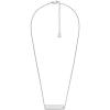 Fossil Women’s Plated Stainless Steel Engravable Personalized Gift Pendant Chain Necklace for Women(Silver Sadie ID Bar)