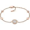 Fossil Women’s Rose Gold-Tone Stainless Steel Chain or Beaded Bracelet for Women(Rose Gold Glitz Disc)