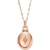 Fossil Women’s Rose Gold-Tone Stainless Steel Pendant Chain Necklace for Women(Rose Gold Locket)