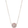 Fossil Women’s Rose Gold-Tone Stainless Steel Pendant Chain Necklace for Women(Rose Gold Mosaic Disc)