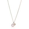 Fossil Women’s Rose Gold-Tone Stainless Steel Pendant Chain Necklace for Women(Rose Gold Pink Charm)