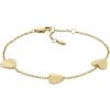 Fossil Women’s Stainless Steel Chain Bracelet(Harlow Gold Heart Station)