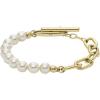 Fossil Women’s Stainless Steel Chain Bracelet(Heritage D-Link Pearl)