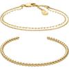 Fossil Women’s Stainless Steel Gold-Tone Bangle Bracelet(Gold Chain Bracelet Set)