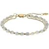 Fossil Women’s Stainless Steel Gold-Tone Beaded Bracelet(Gold/Howlite)