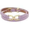 Fossil Women’s Stainless Steel and Genuine Leather Bracelet for Women(D-link Purple)