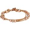Fossil Women’s Stainless Steel and Genuine Leather Bracelet for Women(Rose Gold Glitz/Tan)