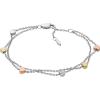 Fossil Women’s Sterling Silver or Silver-Tone Stainless Steel Chain Bracelet for Women(Silver Tri-Tone Heart)