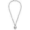 Fossil Women’s Sterling Silver or Silver-Tone Stainless Steel Pendant Chain Necklace for Women(Harlow Silver-Tone Heart Chain)