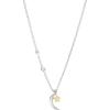 Fossil Women’s Sterling Silver or Silver-Tone Stainless Steel Pendant Chain Necklace for Women(Silver Star Moon)