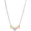Fossil Women’s Sterling Silver or Silver-Tone Stainless Steel Pendant Chain Necklace for Women(Silver Tri-Tone Heart)