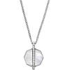 Fossil Women’s Sterling Silver or Silver-Tone Stainless Steel Pendant Chain Necklace for Women(Silver/MOP Chain)